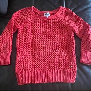 Juicy Couture Sweater girls sz 14 red crochet
